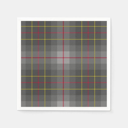 Gray Tartan Paper Napkins Serviette (Vorderseite)