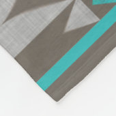 Gray Taupe Aqua Aquamarines Türkisches Bad Fleecedecke (Ecke)