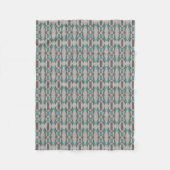 Gray Taupe Aqua Fleecedecke (Vorderseite)