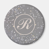 Gray Terrazzo Stone Magnet (Vorne)