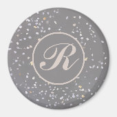 Gray Terrazzo Stone Magnet (Vorne)