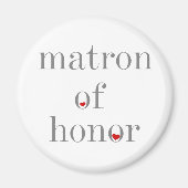 Gray Text Matron of Honor Magnet (Vorne)