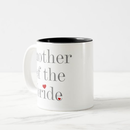 Gray Text Mutter von Bride Zweifarbige Tasse (Vorderseite Links)