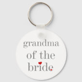 Gray Text Oma of Bride Schlüsselanhänger (Vorderseite)