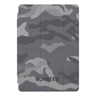 Gray Texture Camouflage. Camouflage iPad Pro Cover