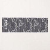 Gray Texture Camouflage. Camouflage Yogamatte (Vorderseite (Horizontal))