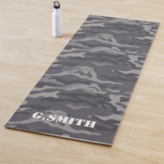 Gray Texture Camouflage. Camouflage Yogamatte (Beispiel)
