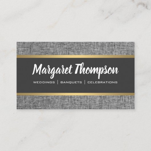 Gray Texture | Gold Metallic Visitenkarte (Vorderseite)