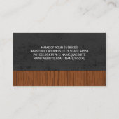 Gray Texture | Holz Visitenkarte (Rückseite)