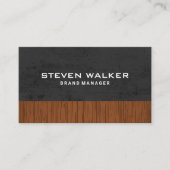 Gray Texture | Holz Visitenkarte (Vorderseite)