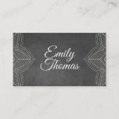 Gray Texture | Mandala Elements Visitenkarte (Vorderseite)