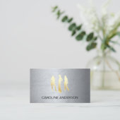 Gray Texture | Modelle Visitenkarte (Stehend Vorderseite)