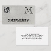 Gray Texture | QR-Code-Visitenkarte Visitenkarte (Vorne/Hinten)