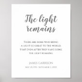 Gray the Light bleibt Offerte Memorial Service Poster (Vorne)