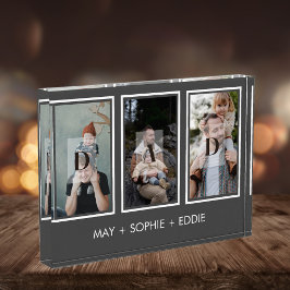 Gray Three (3) Fotos Vatertag Foto Block