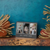 Gray Three (3) Fotos Vatertagsfamilie Fotoplatte (Seite)