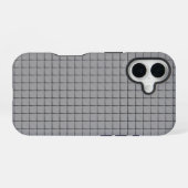 Gray Tile Pattern iPhone 16 Hülle (Rückseite (Horizontal))