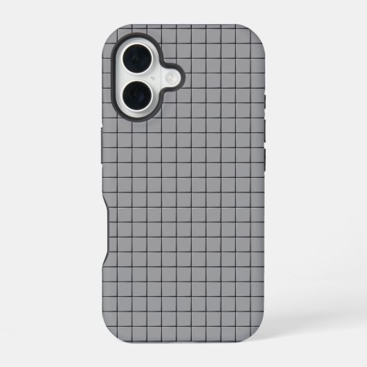 Gray Tile Pattern iPhone 16 Hülle (Rückseite)