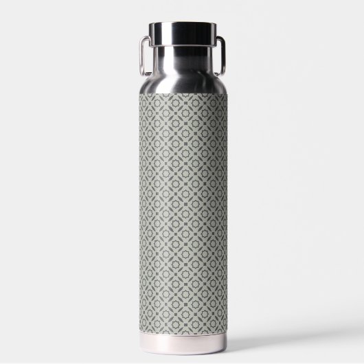 Gray Tiled Pattern Stilvoll Trinkflasche (Vorne)