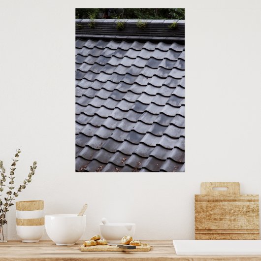 Gray Tiled Roof Poster (Küche)