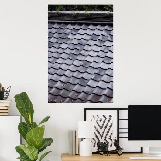Gray Tiled Roof Poster (Heimbüro)