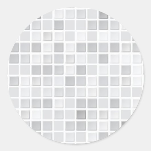 Gray Tiles Pattern Runder Aufkleber (Vorderseite)