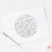 Gray Tiles Pattern Runder Aufkleber (Umschlag)