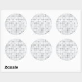 Gray Tiles Pattern Runder Aufkleber (Blatt)