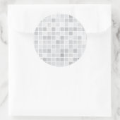 Gray Tiles Pattern Runder Aufkleber (Tasche)