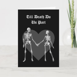 Gray Till Death Do Us Part Valentine's Day Card Dankeskarte