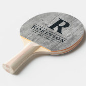 Gray Timber Family Name & Initial Tischtennis Schläger (Vorderseite)