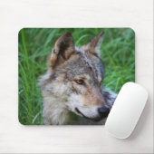 Gray Timber Wolf Mousepad (Mit Mouse)