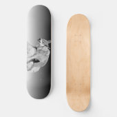 Gray Timber Wolf Snarl Skateboard (Vorderseite)