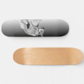 Gray Timber Wolf Snarl Skateboard (Horizontal)