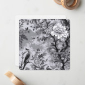Gray Toile de Fleur Mitteilungskarte (Vorderseite/Rückseite Beispiel)