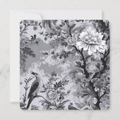 Gray Toile de Fleur Mitteilungskarte (Vorderseite)