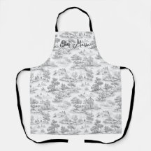 Gray Toile de Jouy Cooking & Baking Geschenk Küche