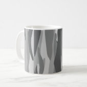 Gray Tone Abstrakt Camouflage Kaffeetasse (Vorderseite Links)