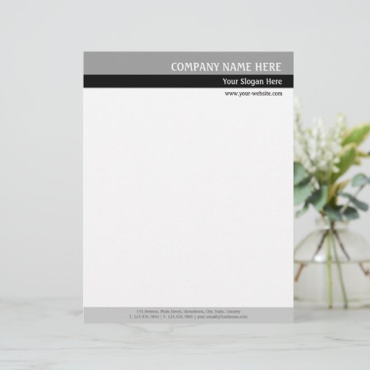 Gray Tones Briefbogen (Stehend Vorderseite)