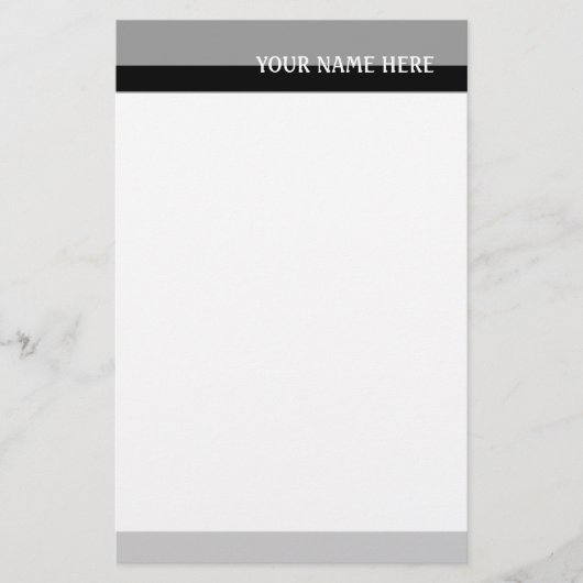 Gray Tones Briefpapier (Vorderseite)
