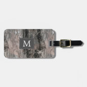 Gray Tones Marble-Muster Gepäckanhänger (Vorderseite horizontal)