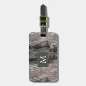 Gray Tones Marble-Muster Gepäckanhänger (Vorderseite vertikal)