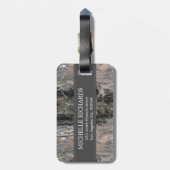 Gray Tones Marble-Muster Gepäckanhänger (Rückseite vertikal)
