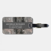 Gray Tones Marble-Muster Gepäckanhänger (Rückseite horizontal)