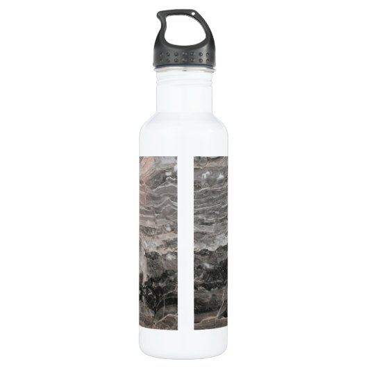 Gray Tones Marbled Edelstahlflasche (Rückseite)