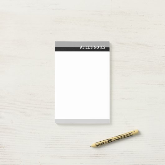 Gray Tones Post-it Klebezettel (Auf Schreibtisch)