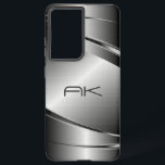 Gray Tones Stainless Steel Metalli Look- Monogram Samsung Galaxy Hülle<br><div class="desc">Bild von einem grauen Farbton metallische Edelstahl-Look,  metallische Textur. Benutzerdefiniertes und optionales Monogramm Design ist auf anderen Produkten erhältlich und kann bei jedem Produkt,  das wir bei Zazzle anbieten,  angefordert werden.</div>