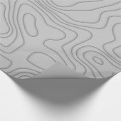 Gray Topographic Lines Geschenkpapier (Ecke)