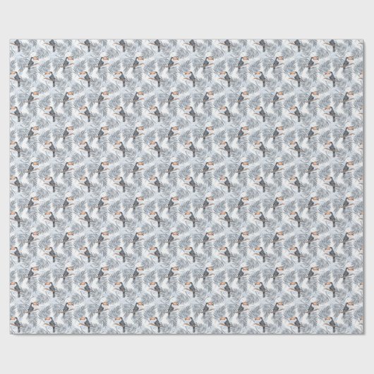 Gray Toucan Geschenkpapier (Flach)