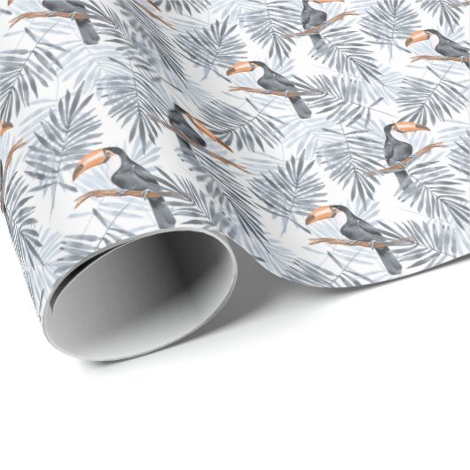 Gray Toucan Geschenkpapier (Rolleneckpunkt)